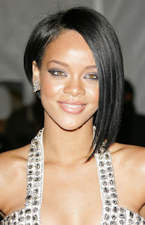 Rihanna edgy asymmetrical bob haircut