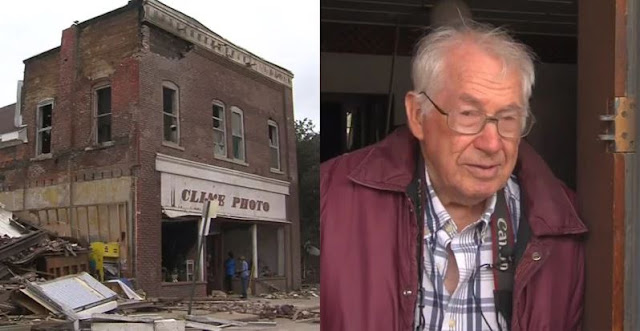 Fotografo 92enne perde 65 anni di lavori fotografici per colpa di un Tornado