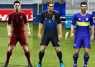 PES 2013 RUSSIA, JAPAN AND BOSNIA HOME KITS 2016 by Argy