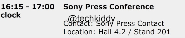 Sony Press Conference Details Leak