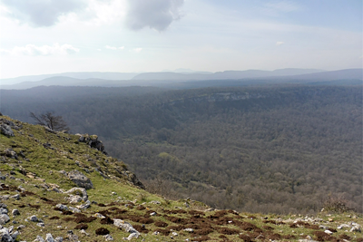 Amplia panorámica cerca de la cima