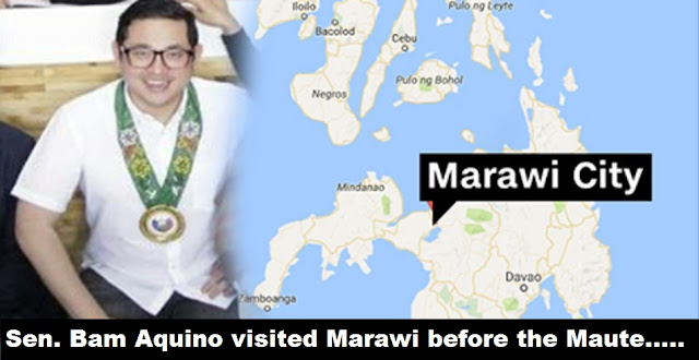 Shocking! Sen. Bam Aquino visited Marawi before the Maute group attack in the city