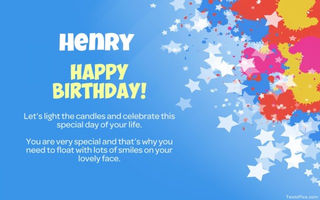 happy birthday henry image