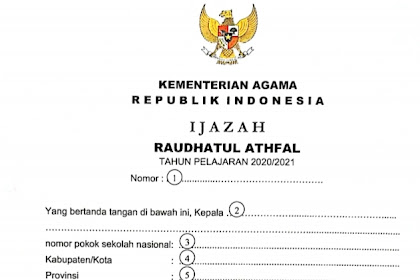 Juknis Penulisan Blanko Ijazah Madrasah 2020-2021