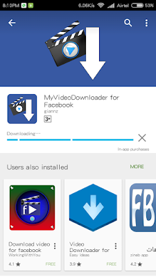 download myvideodownloder to download fb videos on android