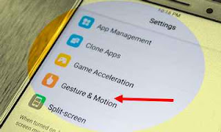 fitur gesture and motion di OPPO F5