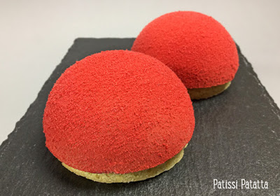 effet velours, dômes, desserts, entremets, pâtisserie, patissi-patatta