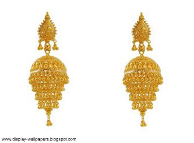 Pure Gold Earrings Designs For Girls