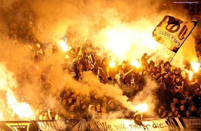 Partizan Fans In Serbian Derby With Red Star Belgrade