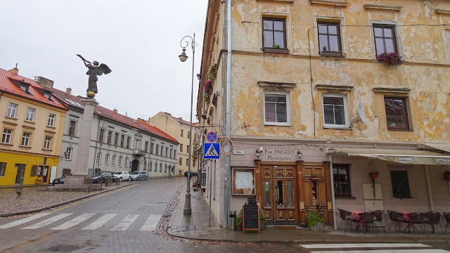 The center of Uzupis is not difficult to find. Just cross the bridge and from the Old town and there it is.