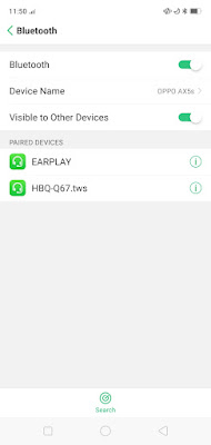 Android Bluetooth Settings Page