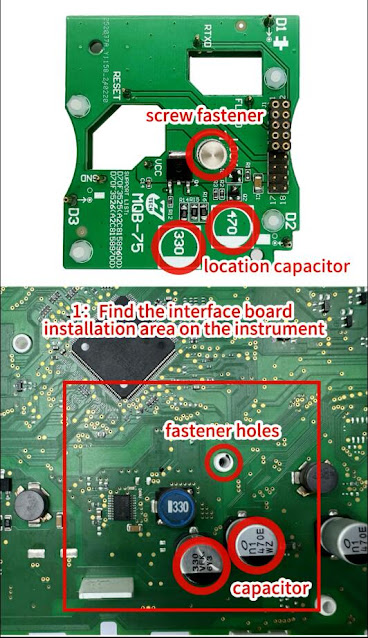 Install ACDP Module 33 Thumb Screw-Fastened Interface board 1