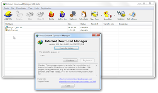 Picture showing Registered IDM 6.06 Beta Build 7