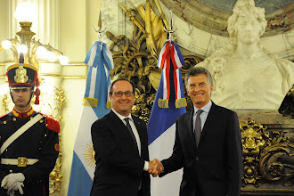  Mauricio Macri recibió al presidente de Francia