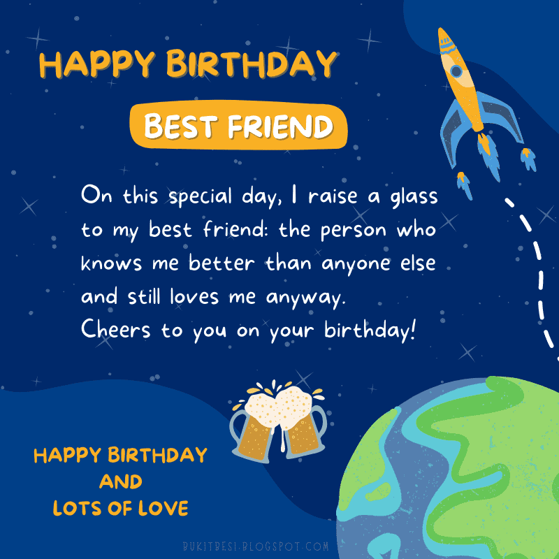 Touching birthday message to a best friend