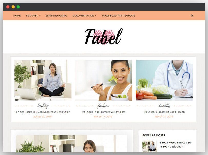 Fabel Blogger Template ( Responsive Blogger Template 2020 )