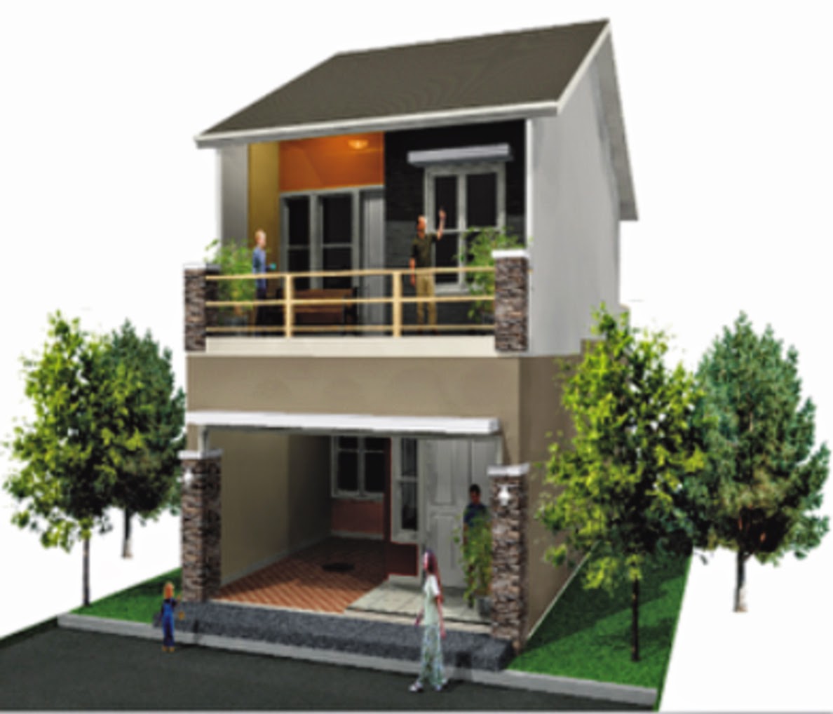 102 Gambar Rumah Minimalis 2 Lantai Type 21 Gambar Desain Rumah