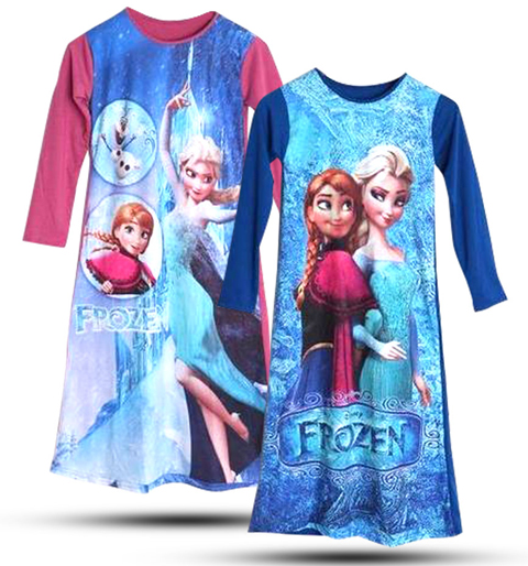  Model  Baju  Gamis Anak Frozen  Terbaru  2019