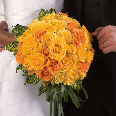 Citrus Sphere Bridal Bouquet