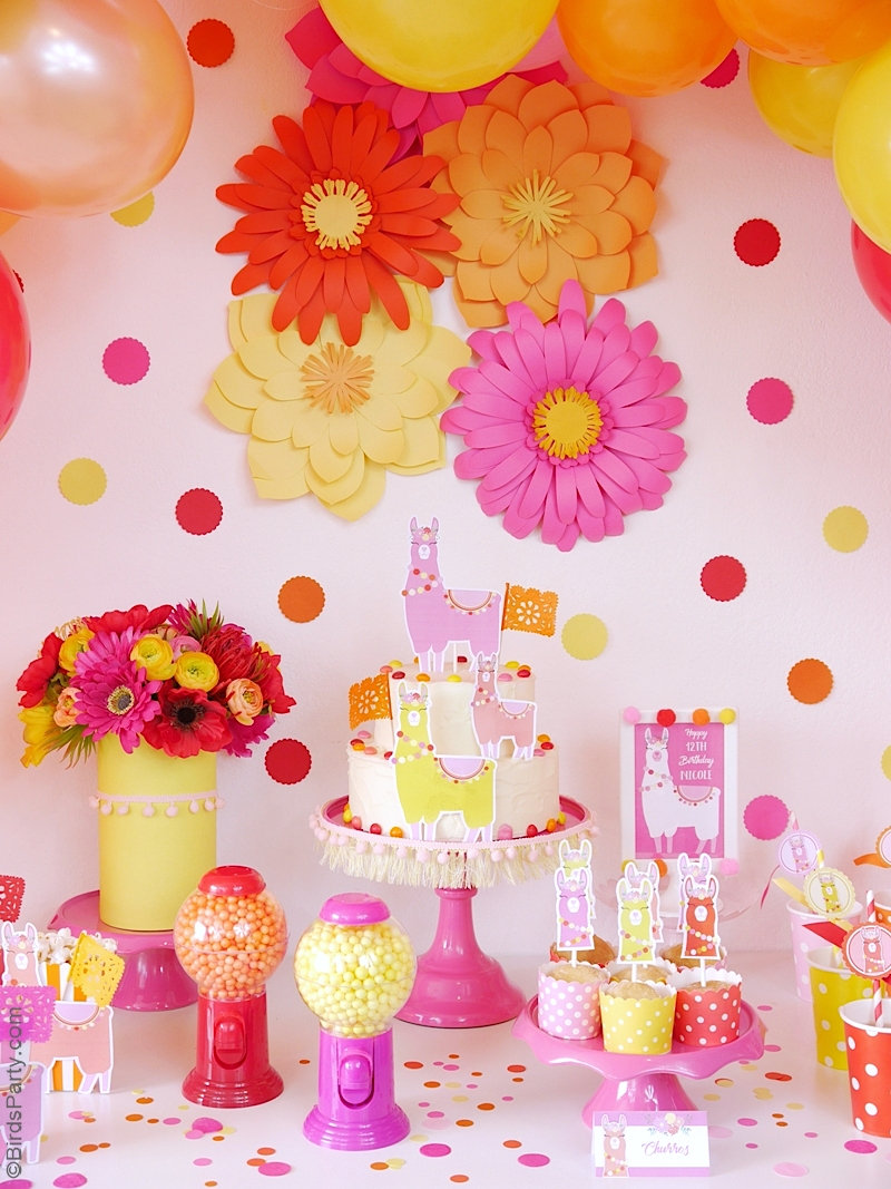 Une Fete D Anniversaire Theme Lama Fetes Party Printables