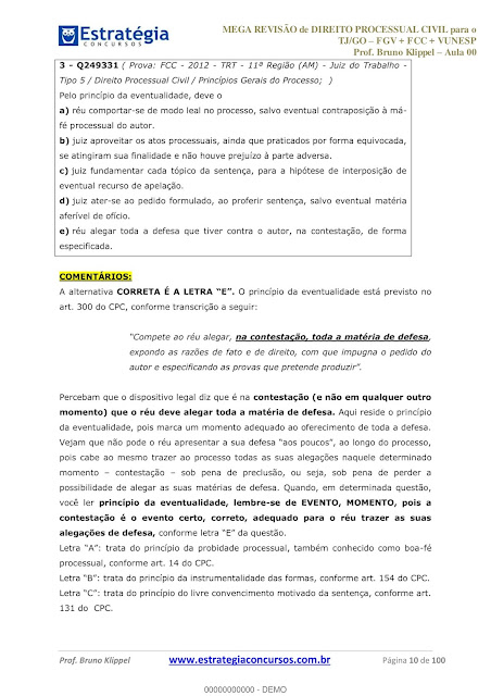 Questões de direito processual civil pdf