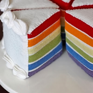 Kerajinan Tangan Dari Kain Flanel, Rainbow Cake Flanel