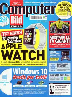 Computer Bild Italia 207 - Luglio 2015 | ISSN 1824-9906 | PDF HQ | Mensile | Computer | Tecnologia
Computer Bild Italia è la versione italiana della rivista di tecnologia più venduta in Europa, è la testata più completa e aggiornata in materia di Tecnologia ed Elettronica di consumo. Test rigorosi, staff europeo altamente specializzato, accuratezza delle informazioni, fanno di Computer Bild Italia la migliore guida all'acquisto del mercato, la più autorevole. Indirizzata ad un lettore attento ai contenuti e alla precisione delle informazioni fornite, Computer Bild Italia è capace di interessare e coinvolgere sia l'utilizzatore evoluto sia l'utente alle prime armi.