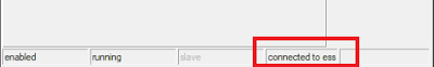 apabila sudah terhubung maka muncul tulisan connected to ess