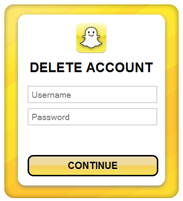 how to delete snapchat account