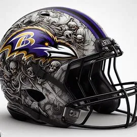 Baltimore Ravens halloween concept helmet.