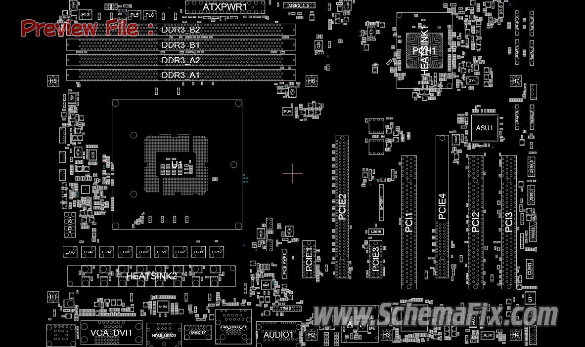 ASRock H97 PERFORMANCE Rev 1.01 70 MXGTU0 A01 Schematic Boardview