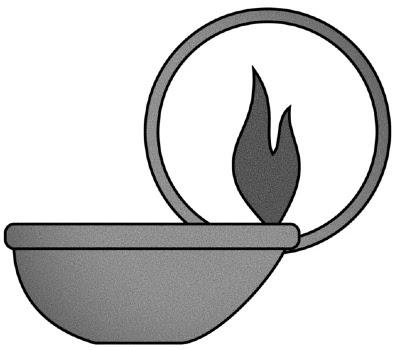 simple diya drawing image