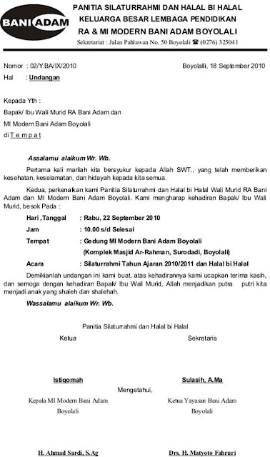 Contoh Surat Undangan Resmi Singkat (via: contohsuratin.com)