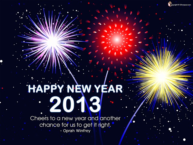 Fire Works New Year 2013 Wallpaper | Greetings Card Free Download