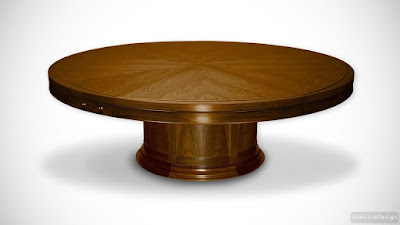 This unique and amazing table is capable of automatically doubling its  seating capacity w Expandable Round Dining Table The Fletcher Capstan Table