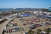 Long Beach Grand Prix from Ocean Blvd 6:16 PM (long beach grand prix )