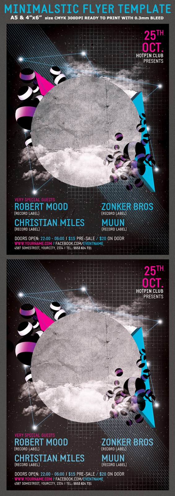  Minimalistic Party Flyer Template