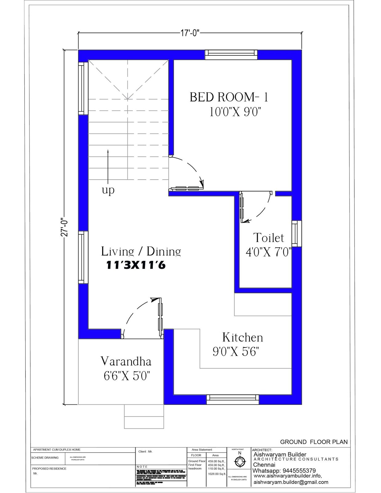 Contractors in Chennai 1 5  cent  house  plan  independent 