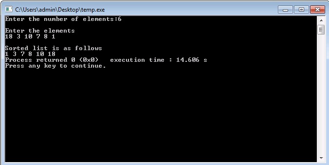 C/C++ Program and Algorithm for Selection Sort