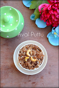 Red Aval Puttu/Red Poha Jaggery sweet/Avalakki Sweet
