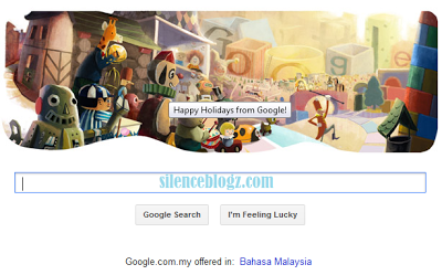HAPPY HOLIDAYS FROM GOOGLE - GOOGLE DOODLE