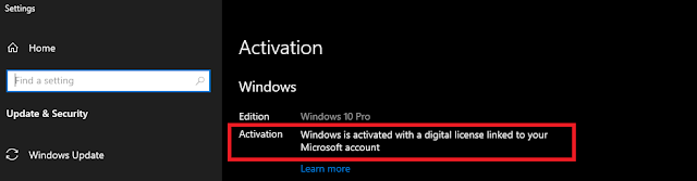 Windows 10 activation