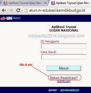 cara daftar aplikasi tryout online UN Kemdikbud (atun) part 1