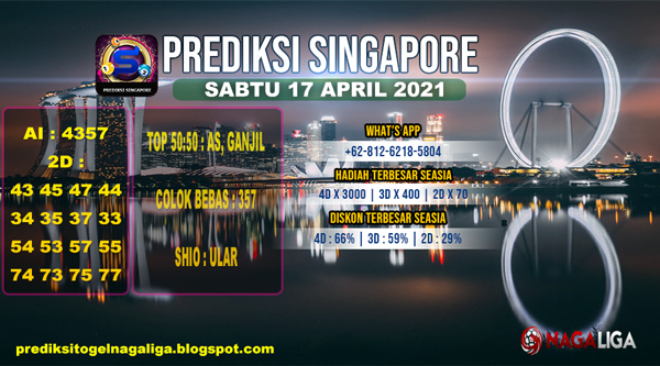 PREDIKSI SINGAPORE  SABTU 17 APRIL 2021
