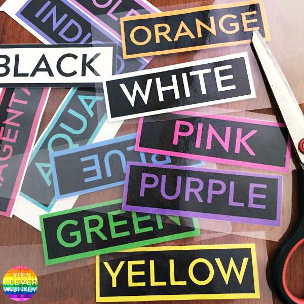 FREE Printable Colour Word Labels | you clever monkey