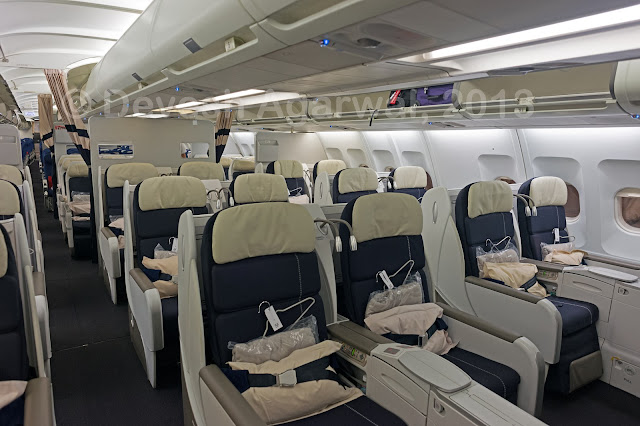 Air France A330-200 business class cabin.