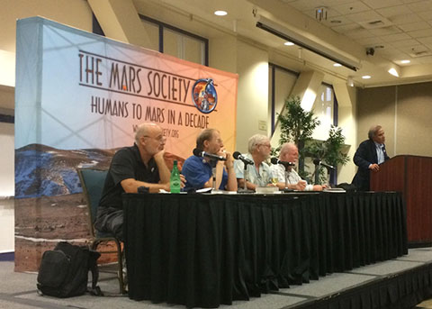 Panel session with SciFi authors: David Brin, Jerry Landis, Greg Benford, Larry Niven and Mars Society Robert Zubrin