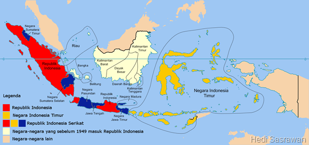  adalah negara federal yang merupakan pengalihan dari kedaulatan Hindia Belanda  16 Negara Bagian RIS (Republik Indonesia Serikat)