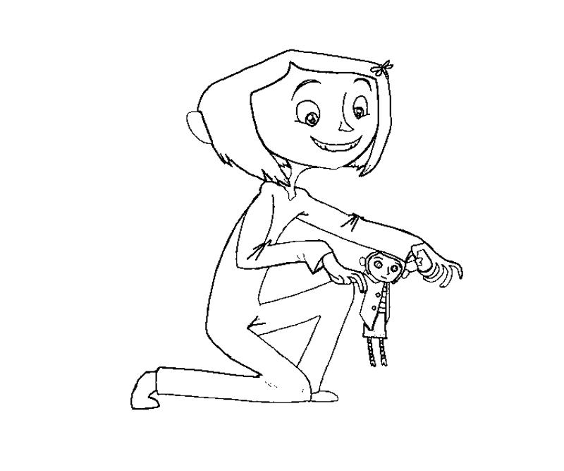 Printable Coraline Jones 4 Coloring Page