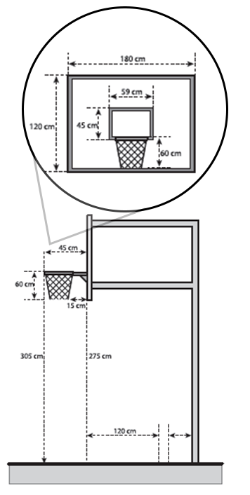 Gambar dan Ukuran Lapangan Bola Basket Lengkap - 9 Sport